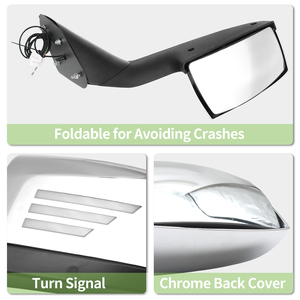 Coppia di specchietti retrovisori cromati <span class=keywords><strong>con</strong></span> luce di svolta misura per specchietti retrovisori laterali sinistro e destro Volvo 2000 2015 (cromati <span class=keywords><strong>con</strong></span> luce di svolta) - Product Image 2