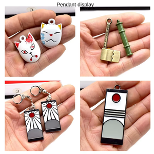 Porte-clés <span class=keywords><strong>mini</strong></span> <span class=keywords><strong>katana</strong></span> en alliage <span class=keywords><strong>Demon</strong></span> <span class=keywords><strong>Slayer</strong></span> - Cadeau léger pour Noël, Nouvel An, Halloween et décorations d'anniversaire - Product Image 5