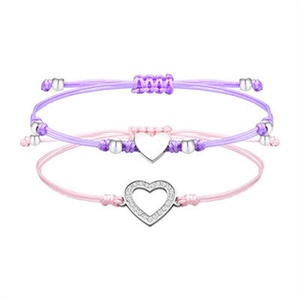 High Quality Eco-friendly Stainless Steel Gold-color Trendy Charm <b>Braided</b> Adjustable Bracelet for Women - Product Image 1
