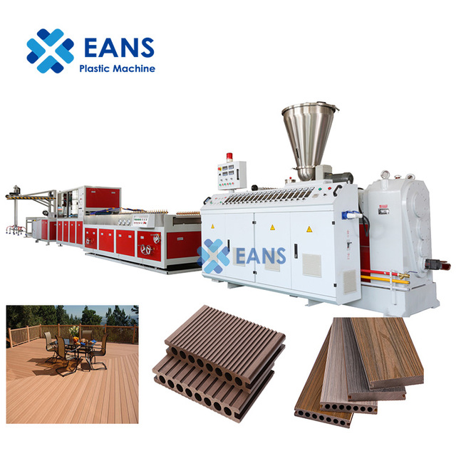 Decking Fence Wall Cladding PE WPC Rice Husk Straw Wood Plastic Extruder Making Machine