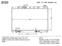 Radiateur de remplacement JD 28249 pour NISSAN PRESAGE U31 2004 21460-CB000 & 21460-AC010 Pièces et accessoires automobiles