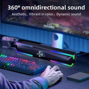 Altavoces Portátiles con Luz RGB Colorida RTS, Inalámbricos con Sonido Estéreo, Mini Bluetooth para Juegos de PC, Computadora, Teléfono Móvil - Product Image 6