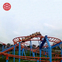 Équipement de parc d'attractions, montagnes russes à 16 places, montagnes russes familiales, mini-montagnes russes à vendre