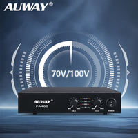 Produits d'usine Auway PA400 Amplificateur de puissance audio numérique professionnel 2 canaux, demi-rack, sans ventilateur, classe D, 70V/100V