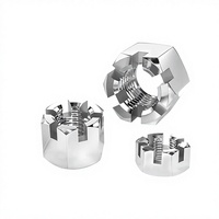 Écrou hexagonal en acier inoxydable 316 DIN935, goupille de sécurité, tige de valve, arbre de pompe, compresseur, pétrochimie, pétrole, gaz, finition passivée M6-M30