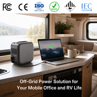 Station d'alimentation portable haute capacité 1004,8 Wh, générateur solaire 500 W avec prise AC pour camping-car, voyage, camping, alimentation hors réseau