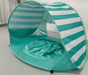<span class=keywords><strong>Tente</strong></span> de plage pop-up pour bébé, protection <span class=keywords><strong>UV</strong></span> UPF 50+, abri solaire imperméable avec piscine, <span class=keywords><strong>tente</strong></span> de jeu portable et pliable pour tout-petits en extérieur - Product Image 2