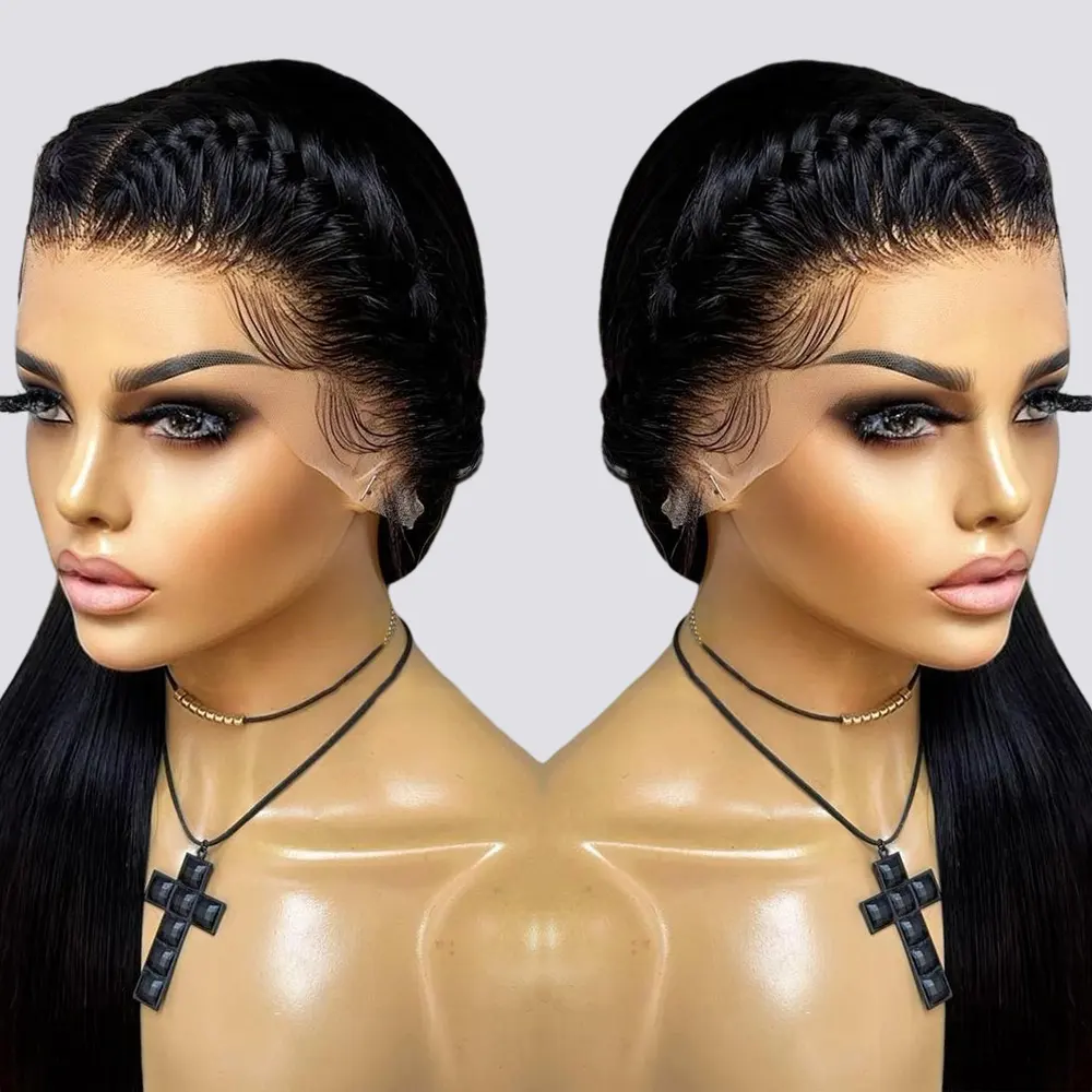 Cheap Straight Lace Wigs With Baby Hair 180% Density HD Full Lace Human Hair Wigs Glueless 360 Lace Frontal Wig For Black Women
