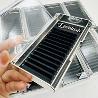 Extensions de cils de volume noir foncé mat Plateau de cils en cachemire Fournitures de cils individuels C D Extension de cils en cachemire moelleux