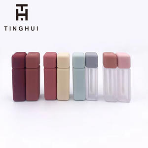 Tubes vides carrés multicolores pour brillant à lèvres avec applicateur, tubes de distribution de gloss, tubes cosmétiques mats givrés pour emballage en gros - Product Image 4