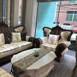 Divano in spugna ad alta densità con gambe in legno massello, Set divano con struttura in legno massello Premium - Product Image 1