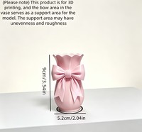 Vase décoratif multifonctionnel en forme de nœud imprimé en 3D, support à fleurs, porte-stylo, boîte de rangement, décoration de chambre mignonne et féminine, cadeau pour la maison