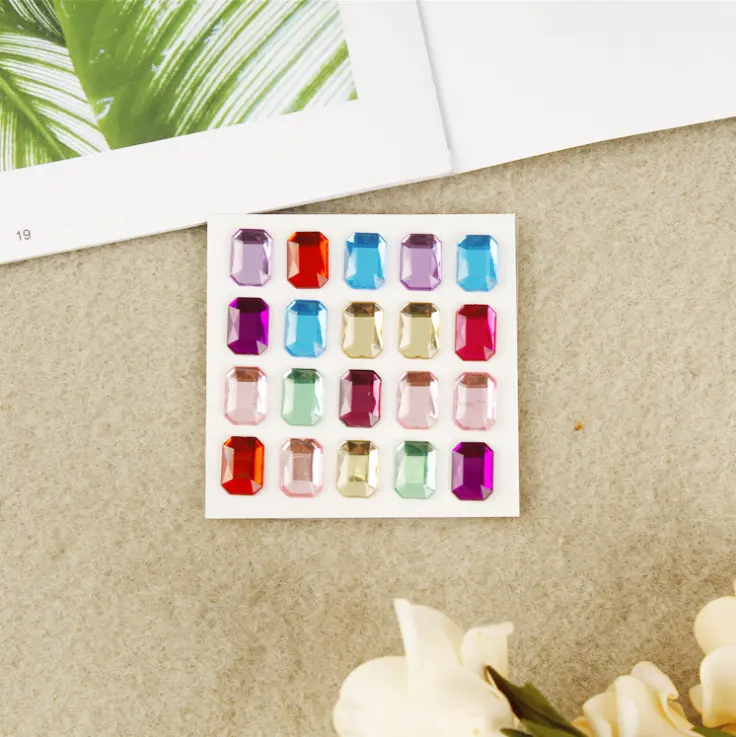 Manufacturer Best Selling Gemstone Stickers Children Crystal Stickers Diamond Rhinestone Stickers