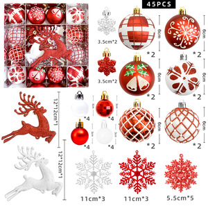 Logotipo personalizado y tamaño de bolas artesanales adornos navideños hechos a mano para <span class=keywords><strong>pintar</strong></span> el árbol colgante montar juego de bolas de <span class=keywords><strong>Navidad</strong></span> - Product Image 4
