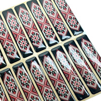 Autocollant en résine 3D personnalisé avec adhésif 3M, imperméable, couleur et forme sur mesure