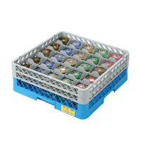 Support de rangement empilable en plastique PP pour verres à vin, panier à tasses, égouttoir à vaisselle à fond grillagé pour usage quotidien en hôtellerie et restauration