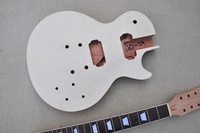 Flyoung Cheap Price Electric Guitar Kits Semi-finished DIY Guitar Mahogany Body and Neck