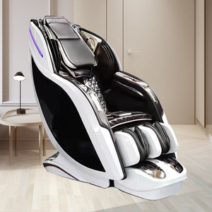 Electric Massage <b>Chair</b> Full Body SL Rail 4D Robotic Hand <b>Zero</b> <b>Gravity</b> Foot Massage Black Gold Color - Product Image 3