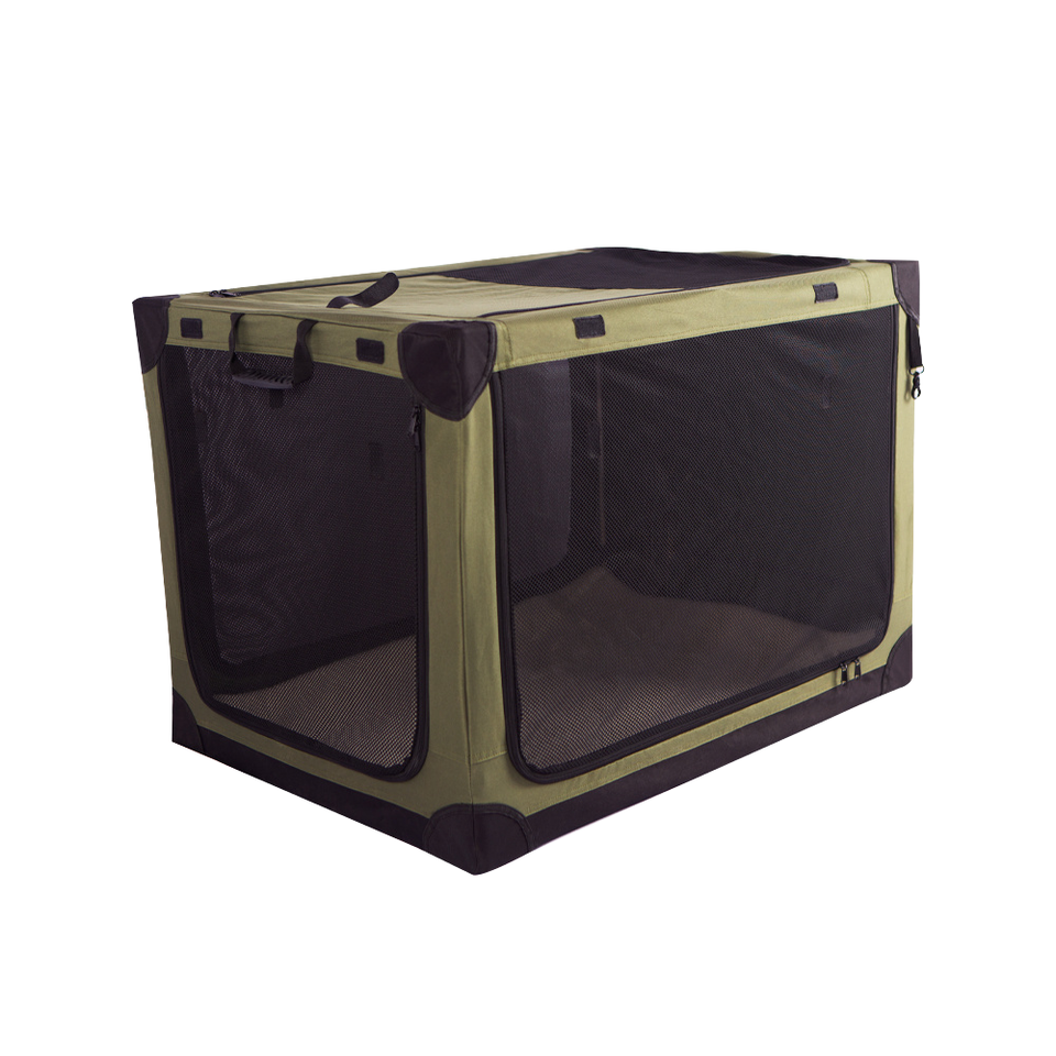 Beautiful view of Portable Dog Crate With Zipper Closure