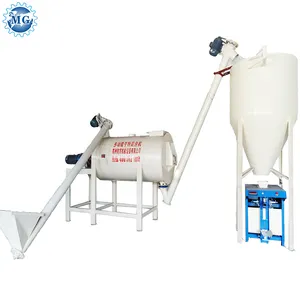 Maquinaria de mezcla de mortero seco, maquinaria de mezcla de cemento y arena Simple, 3-4 T/H, bajo costo efectivo
