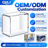 Vitrine magnétique transparente en acrylique grande capacité sur mesure avec couvercle anti-poussière pour figurines et objets de collection