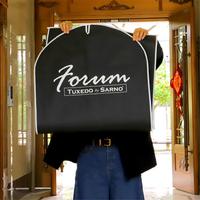 Housse de costume personnalisée en non-tissé avec fermeture éclair pour vêtements formels, manteaux et rangement de vêtements