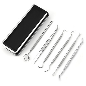 Stainless Steel Dental Tool Set 6 Pieces Tartar Remover Oral Care Kit Home Use - Product Image 5