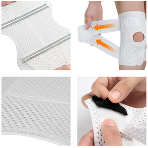 Attelle de genou pour la récupération des blessures au genou, antidérapante, respirante, réglable, stabilisateurs latéraux, compression, fermeture à boucle et crochet pour - Product Image 5