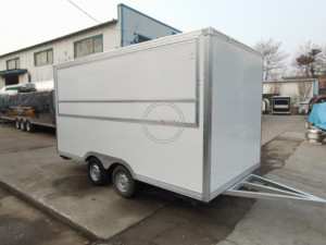 Remorque Mobile de restauration rapide, chariot de vente de glaces, de petit déjeuner, de Pizza, kiosque de restauration en acier inoxydable, remorque de nourriture - Product Image 4