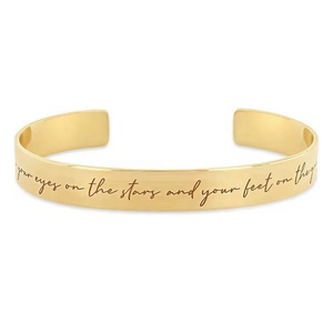 Personnalisé Graver <span class=keywords><strong>Citation</strong></span> Mantra 8mm Large Manchette Bracelet Manuscrite Affirmation Bijoux En Gros En Acier Inoxydable Bracelet Femmes Hommes - Product Image 1