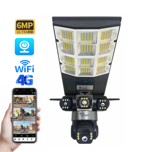 Ruitewei Solar <strong>Security</strong> <strong>Camera</strong> <strong>Light</strong> 2-in-1 CMOS Built-in Siren Alarm I/O Night Vision Two-Way Audio IP65 15MP Bulb <strong>Camera</strong> - Product Image 1