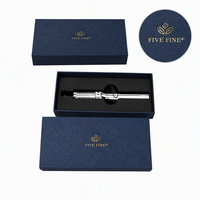Boîte cadeau de luxe noire pour stylo, vente en gros, boîte rigide en papier pour un seul stylo avec insert en mousse EVA pour cadeau promotionnel d'entreprise