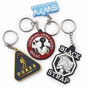 พวงกุญแจ PVC 2D/3D แบบกำหนดเอง ออกแบบโลโก้ ผลิตจากซิลิโคน วงแหวนโลหะ รูปการ์ตูนยอดนิยม พวงกุญแจยางนิ่ม - Product Image 5