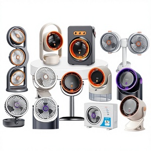 Nouveau ventilateur humidificateur USB <span class=keywords><strong>de</strong></span> bureau et mural avec moteur sans balais, 3 vitesses, design pliable et éclairage intégré pour usage au bureau - Product Image 1