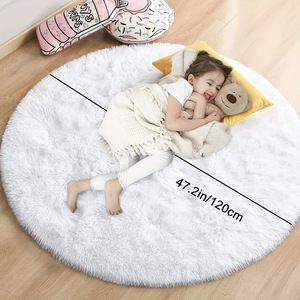 Alfombras Redondas y Esponjosas al por Mayor, Alfombra Circular Peluda con Estampado <span class=keywords><strong>para</strong></span> Dormitorio y Sala <span class=keywords><strong>de</strong></span> Estar - Product Image 1