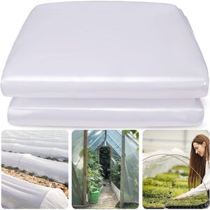 Film plastique transparent pour serre, 6 mil, en polyéthylène, pour couverture de serre et protection des plantes - Product Image 4