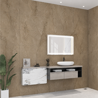 Panneaux muraux en PVC SPC - Imperméables, ignifuges, décoration murale moderne pour salle de bain, utilisation domestique, projets d'intérieur, solutions personnalisées