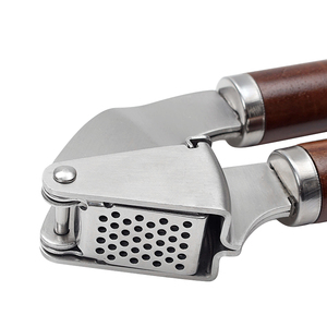 Wholesale Garlic <b>Press</b> Crusher and Mincer Kitchen Garlic <b>Press</b> Mincer Chopper With Wooden Handle - Product Image 4