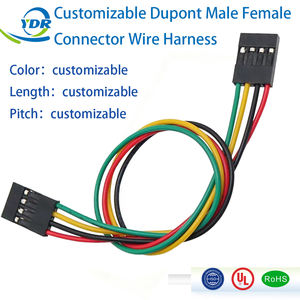 Kabel Jumper Dupont Flat Kustom Male Female 2P - 7P Pin Housing Kabel Dupont Pitch 2.54 Mm 40Cm Kabel Dupont - Product Image 1