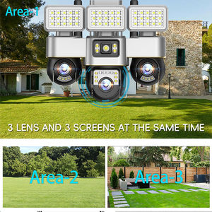 V380 3 Objektiv 4g Sim-Karten kamera Human Tracking Zwei-Wege-Audio Home Wireless Security CCTV-Netzwerk kamera mit Straßen laterne - Product Image 4