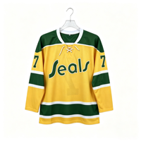 Maillot de hockey sur glace brodé personnalisé, vêtements de hockey sur glace pour hommes, maillots de hockey sur glace vierges