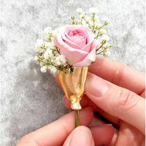 คลิปหนีบช่อดอกไม้แบบสวมใส่ได้ สีเงิน สีทอง สำหรับงานแต่งงาน ของผู้หญิง เครื่องประดับตกแต่งดอกไม้ประดิษฐ์ - Product Image 4