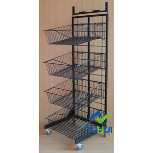 Heavy Duty Bán Lẻ Phần Cứng Cửa Hàng Thép Giá Sắt Thép Lưu Trữ Giỏ Hiển Thị Đứng - Product Image 1