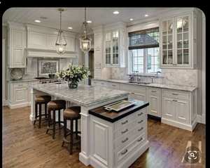 مجموعة خزائن مطبخ حديثة من الخشب الصلب من سي بي إم مارت مع سطح عمل من الراتنج وصنبور - أثاث تخزين صديق للبيئة - Product Image 2