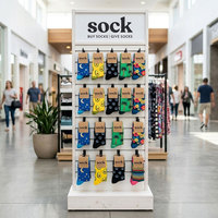 Exhibidor de Calcetines Personalizable de Metal, Acrílico y Madera para Supermercados, para una Mejor Exhibición de Calcetines, OEM