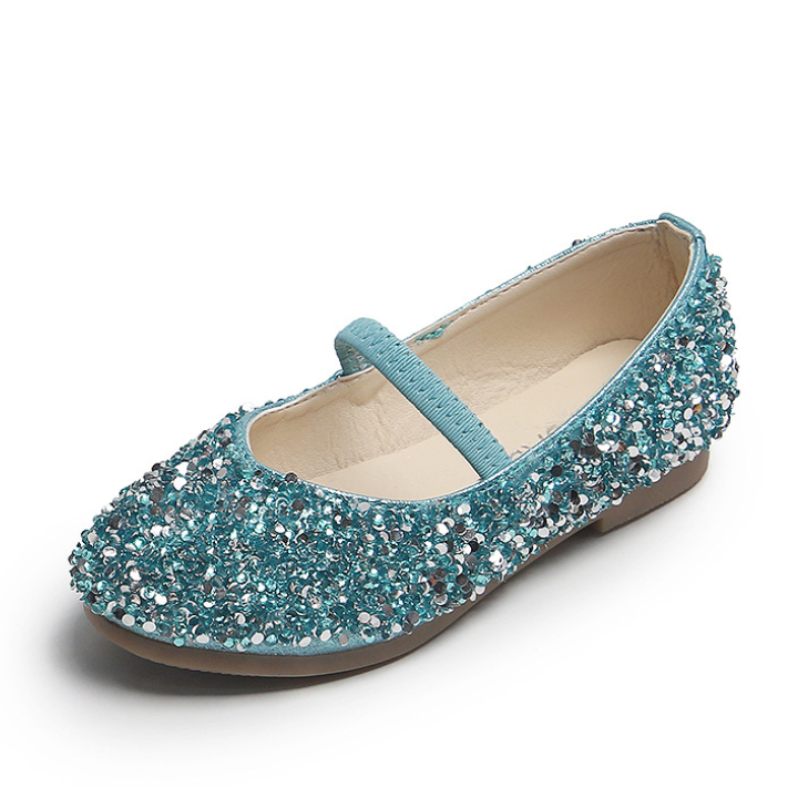 Children Fashion spring autumn Sequined princess shoes for girls single shoes kids party shoes