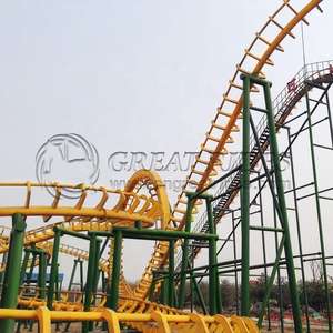 Harga Pabrik Menarik Taman Hiburan Peralatan Permainan Dewasa 12 Kursi Kecil Tiga <span class=keywords><strong>Loop</strong></span> Roller Coaster - Product Image 3