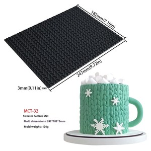 Tapis <span class=keywords><strong>d</strong></span>'impression en silicone grande taille pour fondant, avec textures <span class=keywords><strong>d</strong></span>étaillées de grain de bois, pour recouvrir des gâteaux entiers - Product Image 4