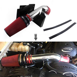Kit de admisión de aire Lingsheng Auto Parts para Chevrolet Silverado 99-06 con filtro de hongo rojo y tubo metálico - Product Image 2