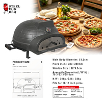 Four à pizza au charbon de bois en céramique portable SEB Kamado de 21 pouces et cuisinière multifonctionnelle pour l'extérieur/l'intérieur pour un usage domestique